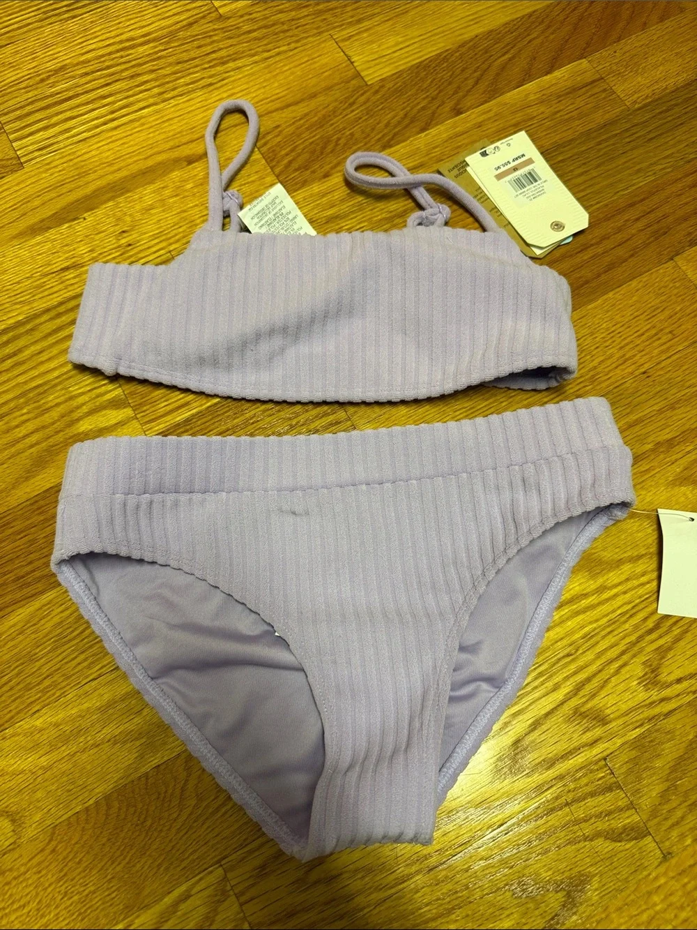 Billabong Lilac Ribbed Girls Two-Piece Bikini